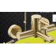 Gloria Gini Brushed Gold  Αναμεικτική Μπαταρία Μπανιέρας Πλήρες Σετ Χρυσή (41-0903)