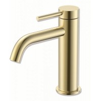 Gloria Gini Brushed Gold  ST/ST Αναμεικτική Μπαταρία Νιπτήρα Χρυσή (41-1001)