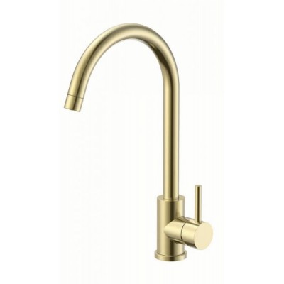 Gloria Gini Μπαταρία Κουζίνας Πάγκου Brushed Gold (41-1270)