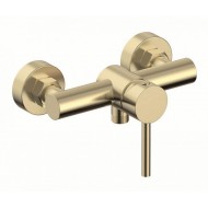Gloria Gini Brushed Gold  Αναμεικτική Μπαταρία Ντουζιέρας Πλήρες Σετ Χρυσή (41-9032)