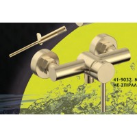 Gloria Gini Brushed Gold  Αναμεικτική Μπαταρία Ντουζιέρας Πλήρες Σετ Χρυσή (41-9032)