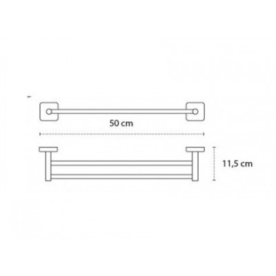 Karag Quattro Πετσετοκρεμάστρα Διπλή 50cm - 4252