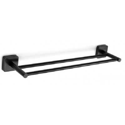 Karag Quattro Nero Πετσετοκρεμάστρα Διπλή 50cm - 425255