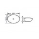 KLP Ovale Επικαθήμενος Νιπτήρας Πορσελάνης 59x38.5cm Λευκός  444909