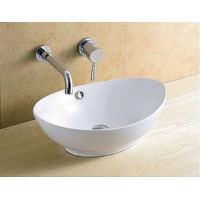 KLP Ovale Επικαθήμενος Νιπτήρας Πορσελάνης 59x38.5cm Λευκός  444909