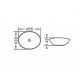 KLP Ring Επικαθήμενος Νιπτήρας Πορσελάνης 40.5x33cm Λευκός  444923