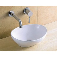 KLP Ring Επικαθήμενος Νιπτήρας Πορσελάνης 40.5x33cm Λευκός  444923