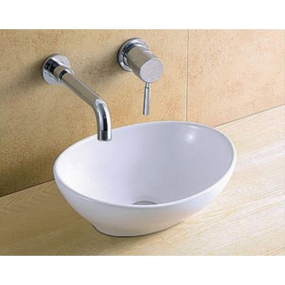 KLP Ring Επικαθήμενος Νιπτήρας Πορσελάνης 40.5x33cm Λευκός  444923
