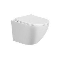 KLP Bora Λεκάνη Κρεμαστή Rimless με Slim Κάλυμμα Soft Close Λευκή 48.2CM 4450113