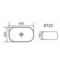 KLP Lola Επικαθήμενος Νιπτήρας Πορσελάνης 46,5x34cm Λευκός 448722