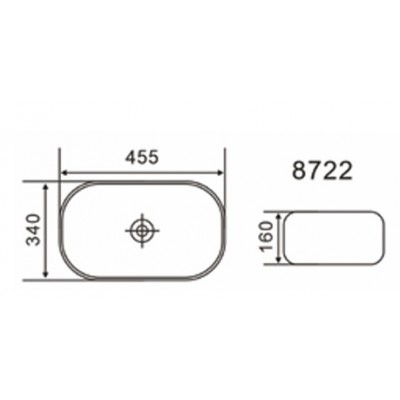 KLP Lola Επικαθήμενος Νιπτήρας Πορσελάνης 46,5x34cm Λευκός 448722