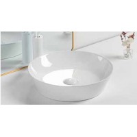 KLP Mia Επικαθήμενος Νιπτήρας Πορσελάνης Φ44cm Λευκός 448725