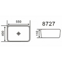 KLP Irma Επικαθήμενος Νιπτήρας Πορσελάνης 55x40cm Λευκός  448727