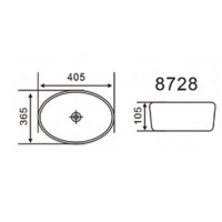KLP Eva Επικαθήμενος Νιπτήρας Πορσελάνης 40,5x36,5cm Λευκός 448728