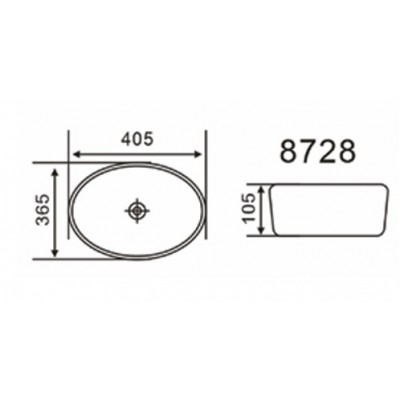KLP Eva Επικαθήμενος Νιπτήρας Πορσελάνης 40,5x36,5cm Λευκός 448728