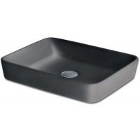 Gloria Lungo Como Επικαθήμενος Νιπτήρας Πορσελάνης 48.5x37.5cm Γκρι (47-2074)