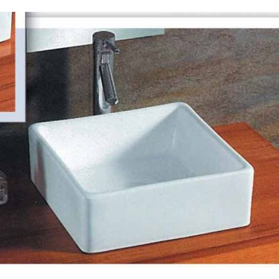 Gloria Isa Como Επικαθήμενος Νιπτήρας Πορσελάνης 39x39cm Λευκός (17-1938)