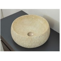 KLP Athina Επικαθήμενος Νιπτήρας Πορσελάνης 40x40cm Μπεζ 500003