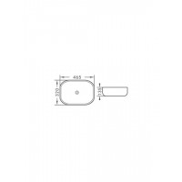 KLP 500006 Επικαθήμενος Νιπτήρας Πορσελάνης 46.5x32cm Γκρι