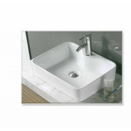 Gloria Dolce Επικαθήμενος Νιπτήρας Πορσελάνης 49x38cm Λευκός (11-8025)