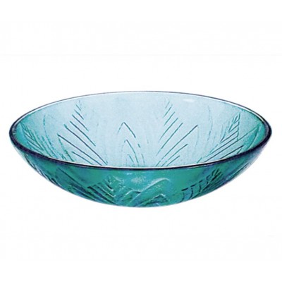 Gloria Dia Glass Επικαθήμενος Νιπτήρας Γυάλινος 42x42cm Μπλε (67-8069)