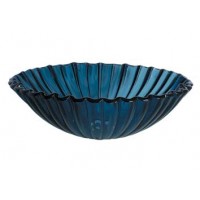Gloria Trasparent Επικαθήμενος Νιπτήρας Γυάλινος 42x42cm Μπλε (67-0021)