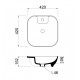 Orabella Olympia Επικαθήμενος Νιπτήρας 42x42x15.2cm Trend Square 01 White Glossy