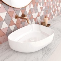 Orabella Chic Επικαθήμενος Νιπτήρας 54.7x39.5x13.9cm White Glossy 60190