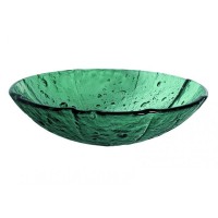 Gloria Trasparent Επικαθήμενος Νιπτήρας Γυάλινος 42x42cm Πράσινος (67-0023)