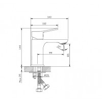 Kls Roma Μπαταρία Νιπτήρα Chrome 690211
