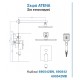 KLS Atena 690542MB Σετ Μίκτης, Τηλέφωνο & Κεφαλή Μπαταρια Εντοιχισμου Ντους 2 Εξόδων Black Matt