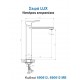 Kls Lux Black Αναμεικτική Μπαταρία Νιπτήρα Ψηλή Μαύρη 690612MB