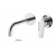 Kls Lux 690613 Σετ Μίκτης & Στόμιο Μπαταρια Εντοιχισμού Νιπτήρα 1 Εξόδου chrome