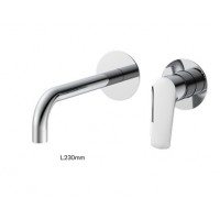 Kls Lux 690613 Σετ Μίκτης & Στόμιο Μπαταρια Εντοιχισμού Νιπτήρα 1 Εξόδου chrome