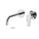 Kls Lux 690613 Σετ Μίκτης & Στόμιο Μπαταρια Εντοιχισμού Νιπτήρα 1 Εξόδου chrome