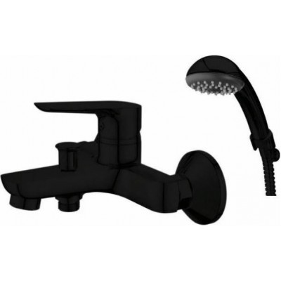 Kls Lux Black 690621MB Αναμεικτική Μπαταρία Μπανιέρας Πλήρες Σετ Μαύρη