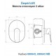KLS Lux 690642MB Μίκτης Μπαταρίας Εντοιχισμού Ντουζιέρας 2 Εξόδων Black