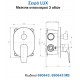 KLS Lux 690643 Μίκτης Μπαταρίας Εντοιχισμού Ντουζιέρας 3 Εξόδων Chrome