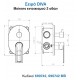 KLS Diva 690742MB Μίκτης Μπαταρίας Εντοιχισμού Ντουζιέρας 2 Εξόδων Black