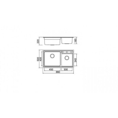 1 Karag BL 709 Ένθετος Νεροχύτης Inox Σατινέ 86x50cm Ασημί
