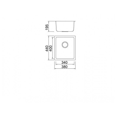 Karag BL 792 Υποκαθήμενος Νεροχύτης Inox Σατινέ 38x44cm Ασημί