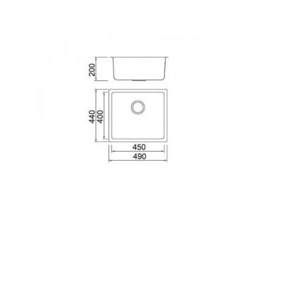 Karag BL 794 Υποκαθήμενος Νεροχύτης Inox Σατινέ 49x44cm Ασημί
