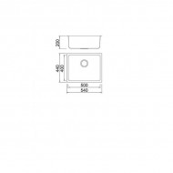 Karag BL 795 Υποκαθήμενος Νεροχύτης Inox Σατινέ 54x44cm Ασημί