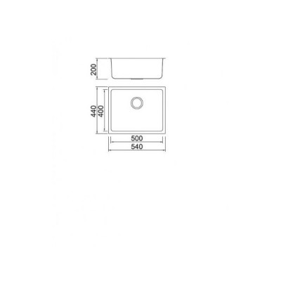 Karag BL 795 Υποκαθήμενος Νεροχύτης Inox Σατινέ 54x44cm Ασημί