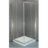 Gloria Ascot Καμπίνα Ντουζιέρας με Συρόμενη Πόρτα 70x70x180cm Clear Glass Chrome (70-1940)