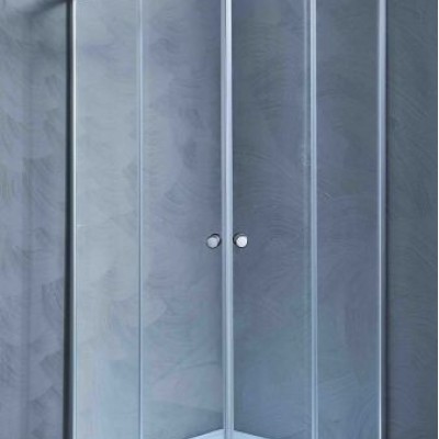 Gloria Mykonos Καμπίνα Ντουζιέρας με Συρόμενη Πόρτα 90x90x180cm Chrome (90-4121)
