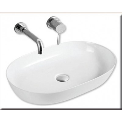 Gloria New Style Επικαθήμενος Νιπτήρας Πορσελάνης 61x41cm Λευκός (83-8476)