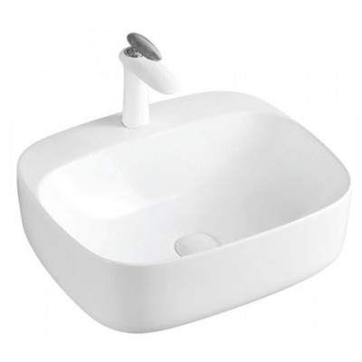 Gloria Selina Επικαθήμενος Νιπτήρας Πορσελάνης 50x42cm Λευκός (83-8550)