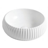 Gloria Prestige-1 Επικαθήμενος Νιπτήρας Πορσελάνης 40.5x40.5cm Λευκός (83-8579)