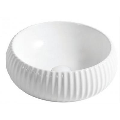 Gloria Prestige-1 Επικαθήμενος Νιπτήρας Πορσελάνης 40.5x40.5cm Λευκός (83-8579)